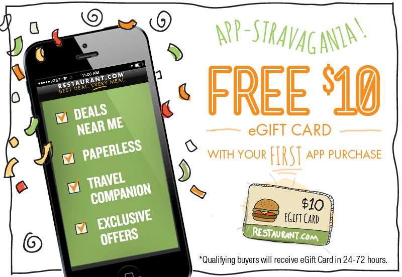 Get a $10 eGift Card FREE & Find Flavor at your Fingertips with Restaurant.com's New Mobile App