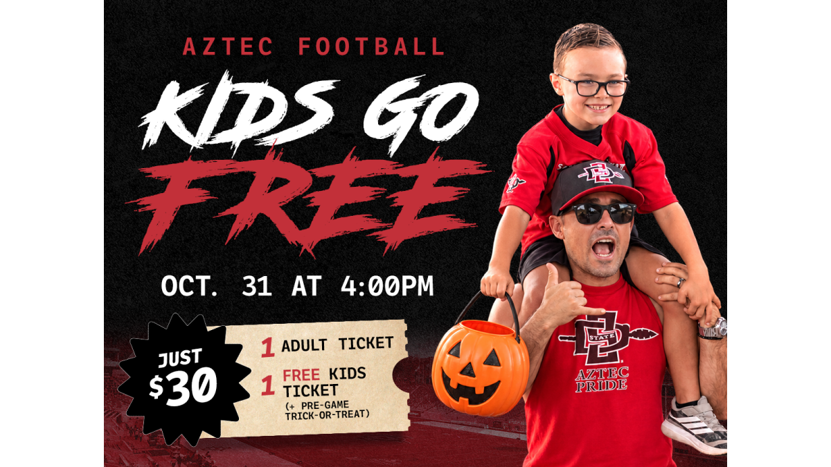 Kids Go FREE - Aztec Football Game on Oct 31