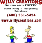 Willy Creations Balloon Twisting & Face Painting